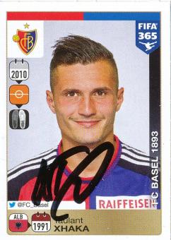 Taulant Xhaka  FC Basel  Panini FIFA 365  Sticker original signiert 