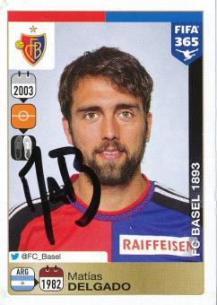 Matias Delgado  FC Basel  Panini FIFA 365  Sticker original signiert 