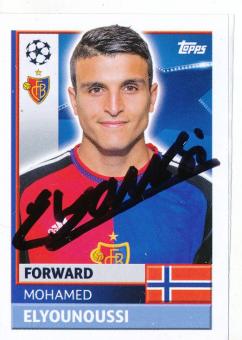 Mohamed Elyounoussi  FC Basel  Topps CL  Sticker original signiert 