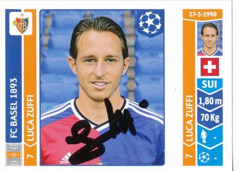 Luca Zuffi  FC Basel  Panini 2014/2015  CL  Sticker original signiert 