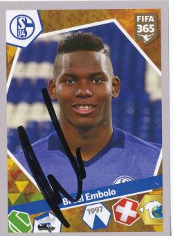 Breel Embolo FC Schalke 04  FIFA 365 Panini  Sticker original signiert 