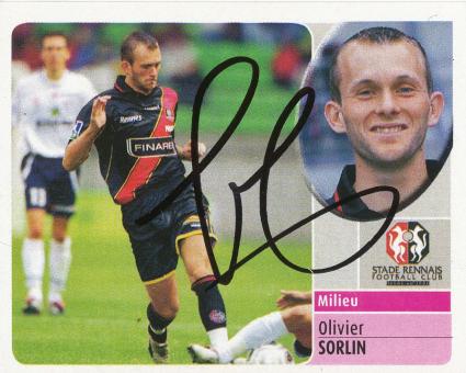 Olivier Sorlin  Stade Rennes  2003  Frankreich Panini Sticker original signiert 