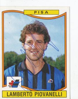 Lamberto Piovanelli  Calcio Pisa 1990/1991  Sticker original signiert 