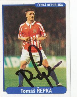 Tomas Repka  Tschechien  EM 1996 Fußball Sticker original signiert 