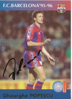 Gheorghe Popescu  FC Barcelona  1995  Panini Card original signiert 