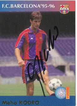 Meho Kodro  FC Barcelona  1995  Panini Card original signiert 