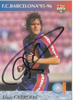 Lluis Carreras  FC Barcelona  1995  Panini Card original signiert 