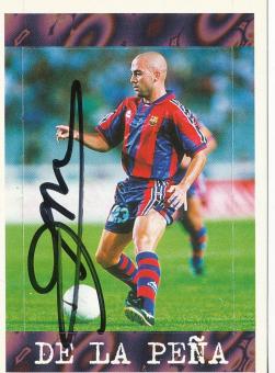Ivan De La Pena  FC Barcelona  Panini Card original signiert 