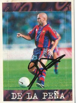 Ivan De La Pena  FC Barcelona  Panini Card original signiert 