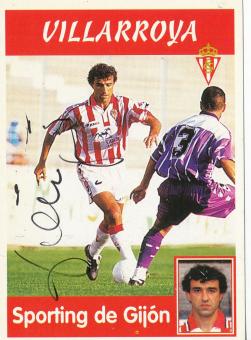 Villarroya  Sporting de Gijon  1997/1998  Panini Card original signiert 