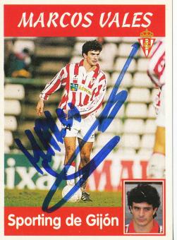 Marcos Vales  Sporting de Gijon  1997/1998  Panini Card original signiert 