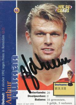 Arthur Numan  Holland  WM 1998 Panini Card original signiert 