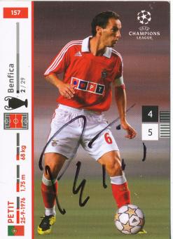 Petit  Benfica Lissabon   Panini CL 2007/2008  Card original signiert 