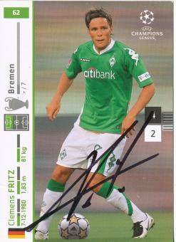 Clemens Fritz  SV Werder Bremen   Panini CL 2007/2008  Card original signiert 