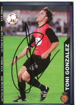 Toni Gonzalez  R.C.D Mallorca  Fußball Card original signiert 