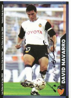 David Navarro  FC Valencia  Fußball Card original signiert 