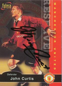 John Curtis  Manchester United   Fußball Card original signiert 