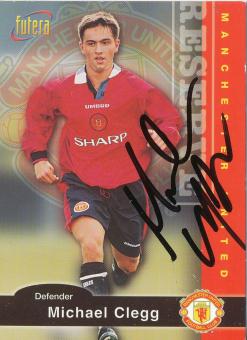 Michael Clegg  Manchester United   Fußball Card original signiert 