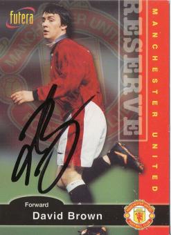 David Brown  Manchester United   Fußball Card original signiert 