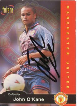 John O'Kane  Manchester United   Fußball Card original signiert 