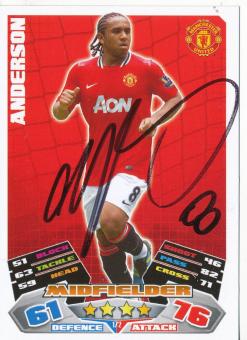 Anderson  Manchester United   Fußball Card original signiert 