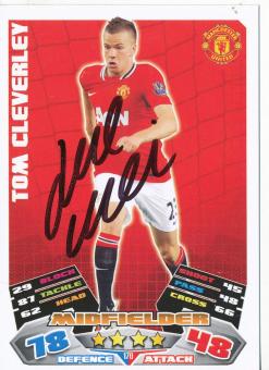 Tom Cleverley  Manchester United   Fußball Card original signiert 
