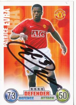 Patrice Evra  Manchester United   Fußball Card original signiert 