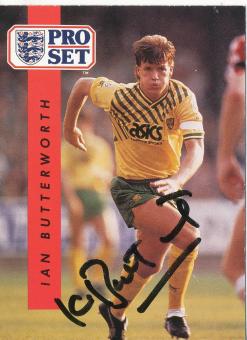 Ian Butterworth  Norwich City  Fußball Card original signiert 