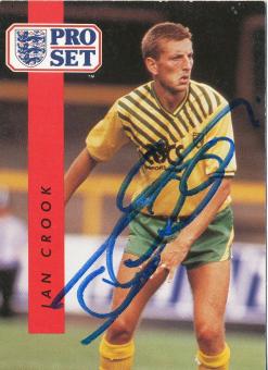 Ian Crook  Norwich City  Fußball Card original signiert 