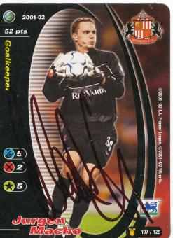 Jürgen Macho  AFC Sunderland  Fußball Card original signiert 