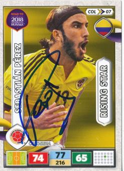 Sebastian Perez  Kolumbien  Road to WM 2018 Panini Card original signiert 