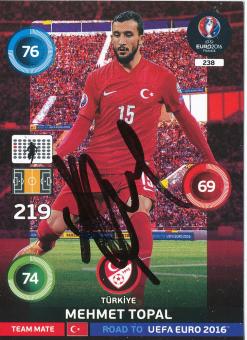 Mehmet Topal  Türkei  Road to EM 2016 Panini Card original signiert 