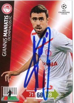 Giannis Maniatis  Olympiakos Piräus  2012/2013  Panini CL Card original signiert 