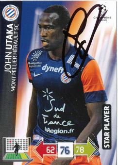 John Utaka  SC Montpellier  2012/2013  Panini CL Card original signiert 