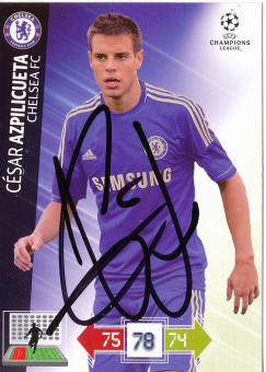 Cesar Azpilicueta  FC Chelsea London  2012/2013  Panini CL Card original signiert 