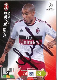 Nigel De Jong  AC Mailand  2012/2013  Panini CL Card original signiert 