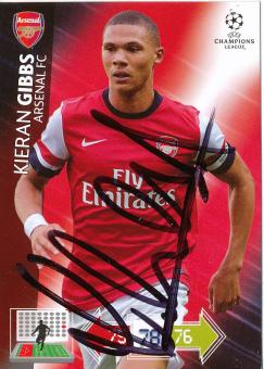 Kieran Gibbs  FC Arsenal London  2012/2013  Panini CL Card original signiert 