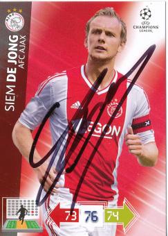 Siem de Jong  Ajax Amsterdam  2012/2013  Panini CL Card original signiert 