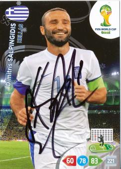 Dimitris Salpingidis  Griechenland  WM 2014 Panini Adrenalyn Card original signiert 