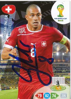 Gökhan Inler  Schweiz  WM 2014 Panini Adrenalyn Card original signiert 