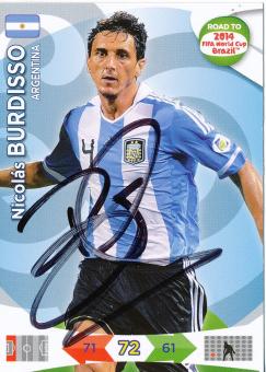 Nicola Burdisso  Argentinien  Road to  WM 2014 Panini Card original signiert 