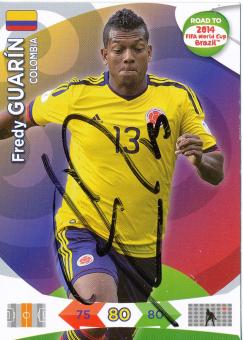 Fredy Guarin  Kolumbien  Road to  WM 2014 Panini Card original signiert 