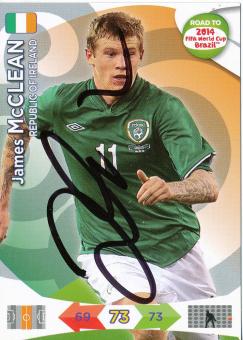 James McClean  Irland  Road to  WM 2014 Panini Card original signiert 