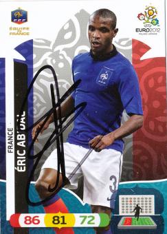 Eric Abidal  Frankreich  EM 2012 Panini Card original signiert 