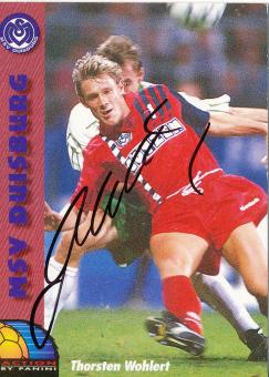 Thorsten Wohlert  MSV Duisburg   Panini Bundesliga Card original signiert 