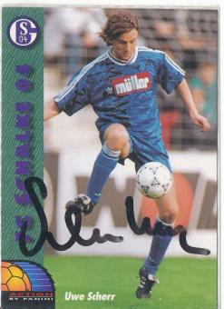 Uwe Scherr  FC Schalke 04  Panini Bundesliga Card original signiert 