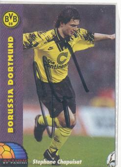 Stephane Chapuisat  Borussia Dortmund  Panini Bundesliga Card original signiert 