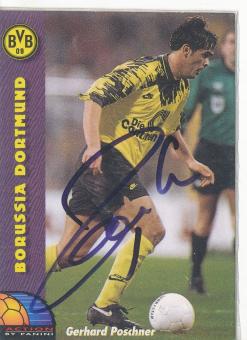 Gerhard Poschner   Borussia Dortmund  Panini Bundesliga Card original signiert 