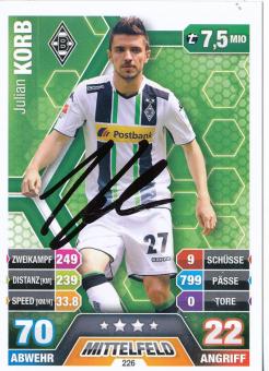 Julian Korb  Borussia Mönchengladbach  2014/2015 Match Attax Card orig. signiert 