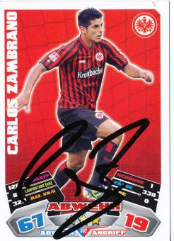 Carlos Zambrano  Eintracht Frankfurt   2012/2013 Match Attax Card orig. signiert 
